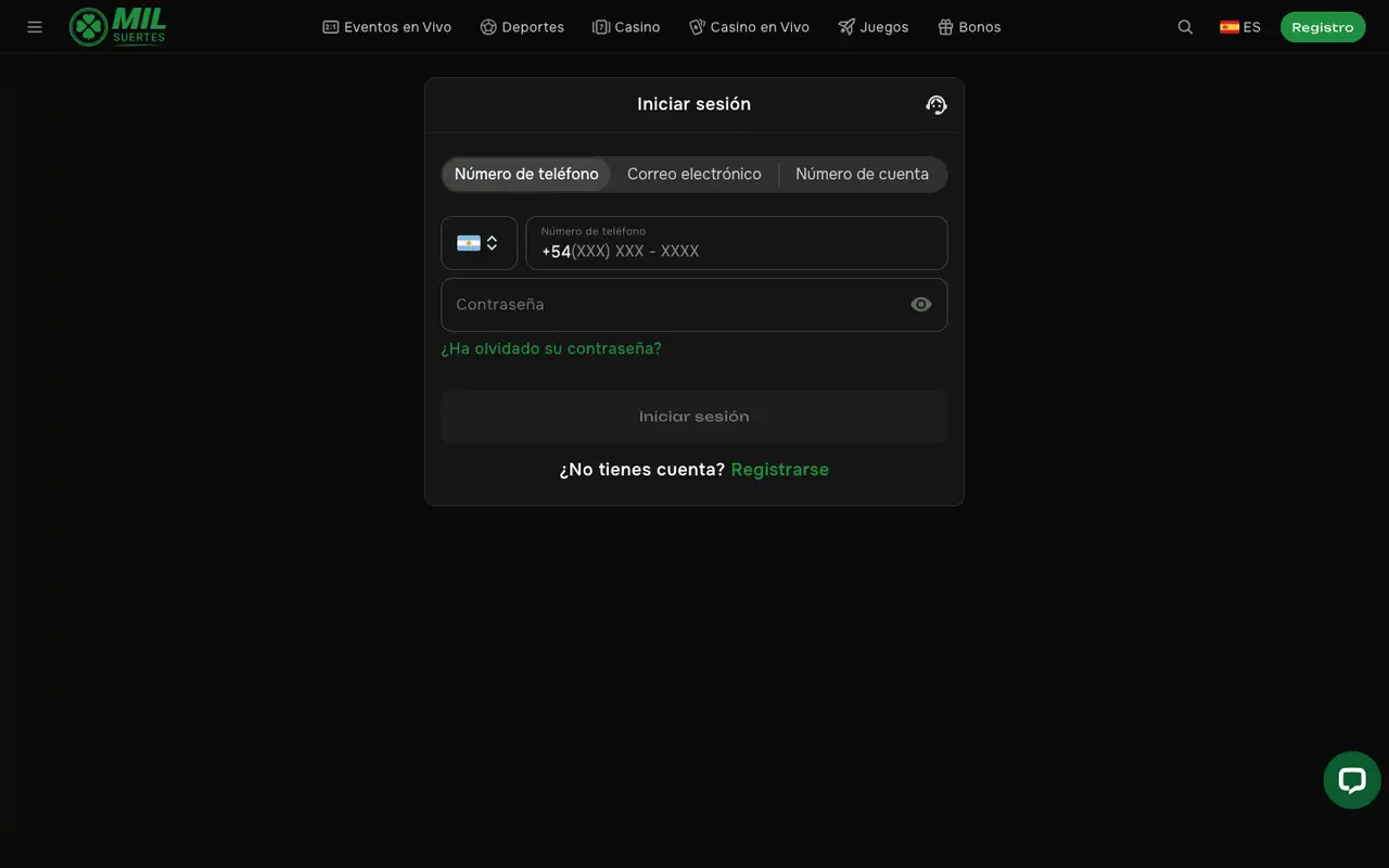 ¿Cómo ingreso a mi cuenta de MilSuertes?